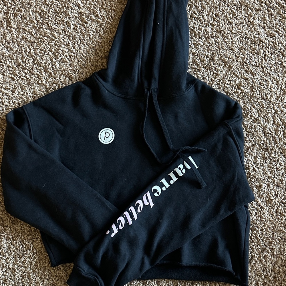 Black Pure Barre Crop Sweatshirt